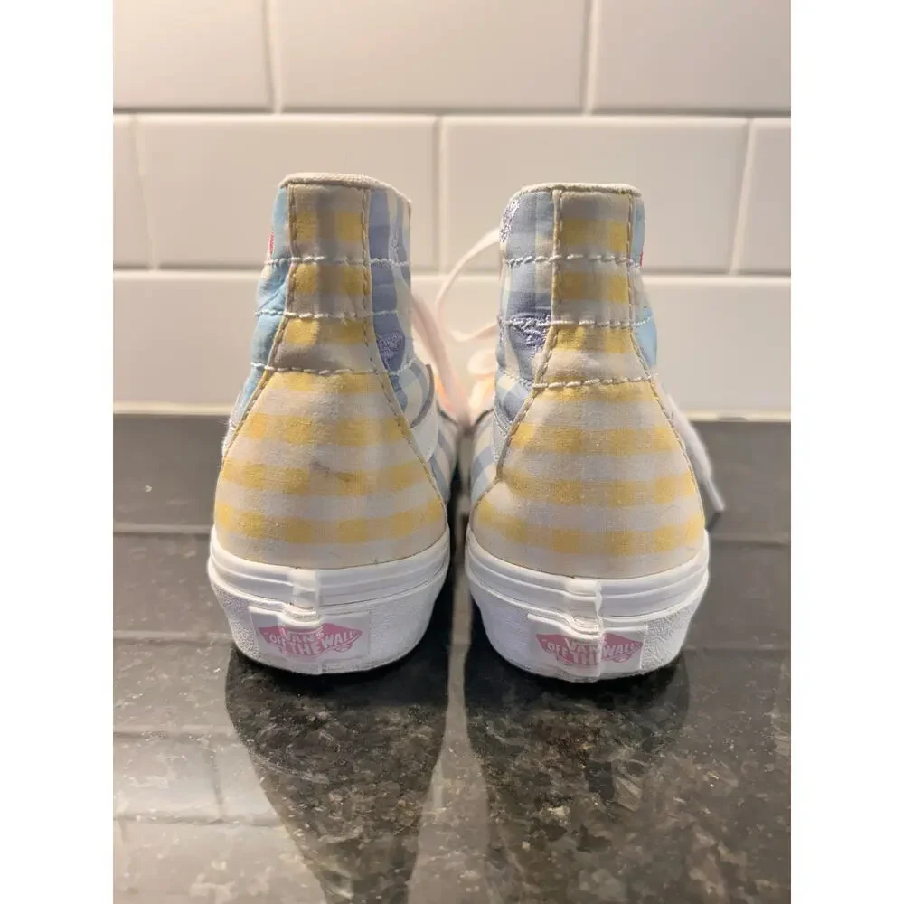 Vans Gingham Cherry Checkerboard High Top Skate Sneakers Multicolor Size M4/W5.5